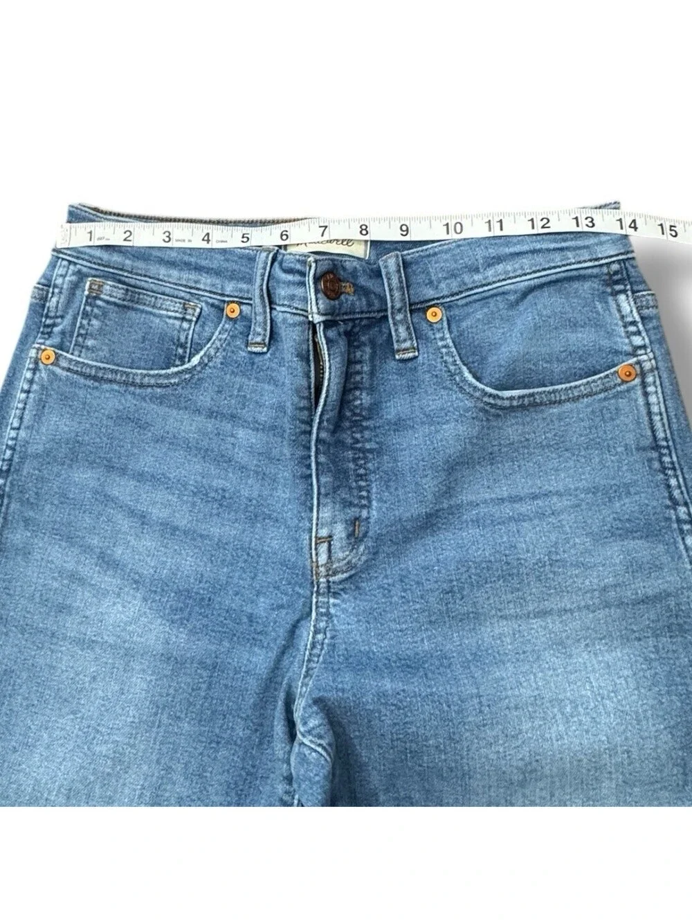 Madewell Stovepipe Jeans Blue Denim Stretch Medium Wash Casual Women’s Size 28P